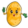 Premium Vector | Cute cartoon design of a happy potato vegetables for kids